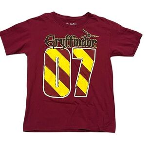 Boys Harry Potter Gryffindor Red Yellow Short Sleeve Tee L
